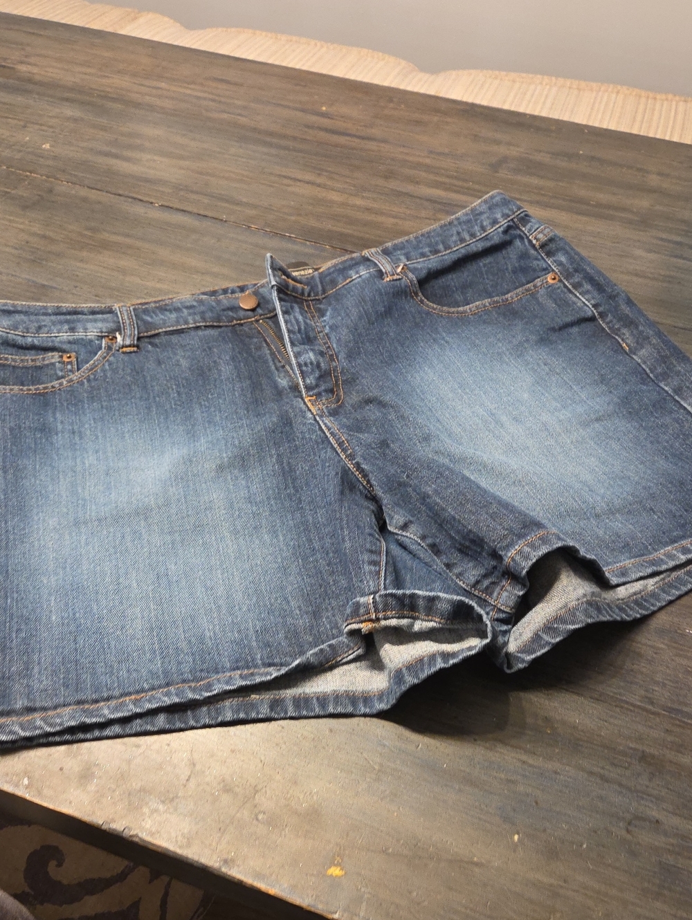 Venezia Light Blue Denim Jeans with Orange Stitching